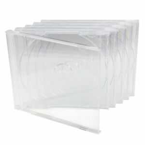 10 Standard 10.4 mm Jewel Case Single CD DVD Disc Storage Assembled Clear Tray