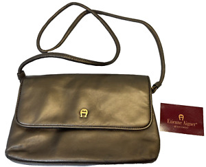 Etienne Aigner Crossbody Shoulder Bag Vintage New Brown/Antique Brass Color