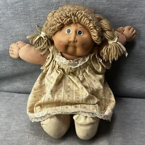 New ListingVintage Cabbage Patch Doll Dimples Freckles 16in Brown Signature