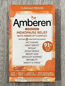 Amberen Advanced Menopause Relief with Amber M Complex 60 Capsules Exp. 2026