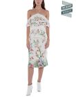 RRP€650 ALICE + OLIVIA Sheath Dress US4 UK8 IT40 S Ruffles Embroidered Floral