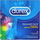 Durex Pleasure Pack + Silver  Lunamax Pocket Case, Lubricated Latex Condoms