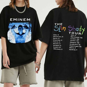Eminem T-Shirt Tee Vintage Rap Tour Black Hip Hop Unisex size S-3xl