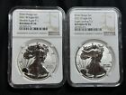 New Listing2021 W & S NGC PF70 Reverse Proof Silver Eagle 2 Coin Designer Set ASE Type 1&2