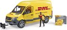 BRUDER #02671 MB Sprinter DHL Truck with Driver NEW!