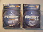 2 NEW CLAM FROST FISHING MONOFILAMENT LINE 7 LB 110 YARDS EACH rod METERED ice
