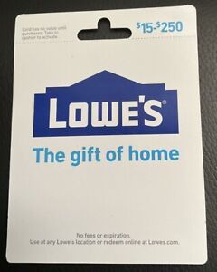 New ListingLowe’s Gift Cards $50- Message Delivery - Or Free Shipping