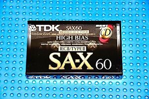 TDK  SA-X   60   VS.  IX    TYPE II   BLANK CASSETTE TAPE (1)  (SEALED)