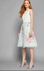 Ted Baker Dress Idola Blossom Fit & Flare Wedding Floral  4 14 New  See Desc