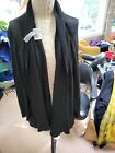 NWT Magaschoni Womens Open Front Solid Cashmere Cardigan Black, Sz XL