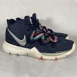 Nike Kyrie 5 Irving V’s Galaxy Navy Blue Sneakers Men's Size 8.5 Shoes