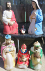 Vintage Empire Blow Mold Nativity SET of 6 Mary Joseph Wise Men Baby Jesus