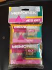 Memorex Vintage DBS 60 Minute Blank Audio Cassette Tape Lot Of 2 New Sealed