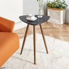Small Triangle Faux Marble Side End Table Metal Frame Modern Accent Coffee Table