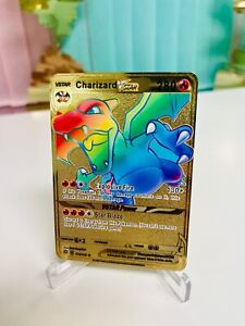 Charizard VSTAR Gold Metal Pokémon Card Fan Art/Collectible/Gift
