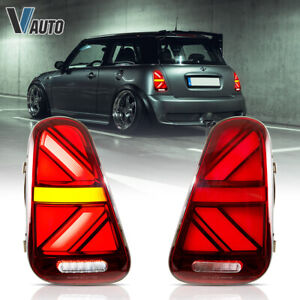 VLAND Red Lens LED Tail Lights For Mini R50 R52 R53 Cooper 02-06 Rear Brake Lamp (For: More than one vehicle)