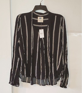 Sadie Robertson Women's /Junior's Blouse Striped Office Business Style Size XL
