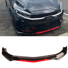 For Kia Forte UNIVERSAL Front Bumper Lip Spoiler Splitter Gloss Black Red (For: 2023 Kia Rio)
