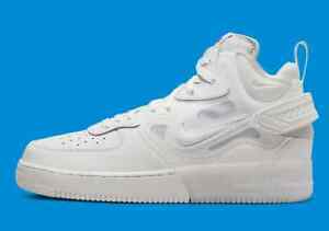 Nike Air Force 1 Mid React Summit Triple White Sneakers DQ1872-101 Mens Size