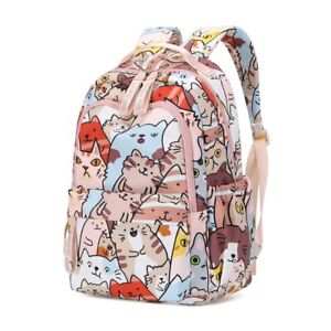 Cute Cat Casual Daypack Teens Elementary School Backpack Students Bookbag for...