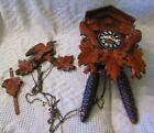 Vintage Cuckoo Clock From West Germany, Untested, For Repair or Parts, Weights
