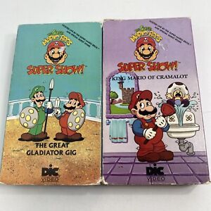 Super Mario Bros. Super Show Lot Of 2 VHS Great Gladiator King Mario Of Cramalot