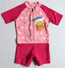 Columbia Baby 6/12M Sandy Shores Sunguard Suit Pink Orchid Polka Beach One-Piece