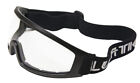 Lunatic Motorcycle Riding Glasses / Goggles Adult - Black - Clear - Single Lens