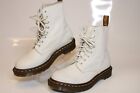 Dr. Martens Pascal Womens 6 37 White Leather Lace Up Combat Boots