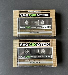 TDK SA-X C90 Cassette Tapes 1979 Lot of 2