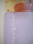 EASTER: SPRING PASTEL PURPLE CLOTH TABLECLOTH with Floral Cutouts  60
