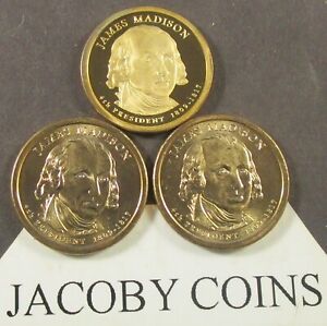 2007 P D S James Madison - Three Coin Set