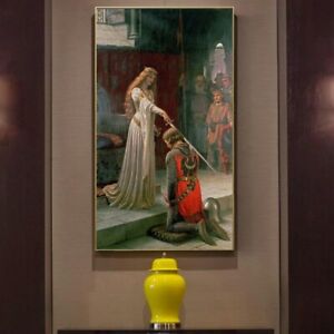 England Famous Painter Edmund Blair Leighton Accolade Canvas Paintings Posters