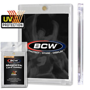 1 Box of 18 BCW Brand 55pt Magnetic One Touch Thick Card Holders 55 pt.