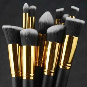 10pcs Makeup Brushes Cosmetic Eyebrow Blush Foundation Powder Kit Set PRO Beauty