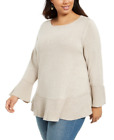 Style & Co Plus Size 3X Ruffled Sweater in Hammock Heather Size 3X Retail $56.50