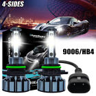 4-Sides Combo 9006 HB4 LED Headlight Bulbs High/Low Beam Super Bright White Kit (For: Chevrolet S10)