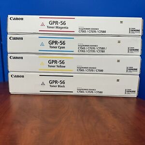 GPR-56 Canon  Set  Yellow Magenta Cyan and Black Toner Cartridges  New - Sealed