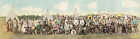 SIOUX INDIANS - FRONTIER DAYS - CHEYENNE, WY. 1938 PANORAMIC COLOR TINT PHOTO