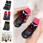 4PCS Rubber Cotton Pet Shoes Washable Anti-slip Rain Boots Snow Boots Dog Socks
