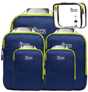 SUITEDNOMAD Compression Packing Cubes SetUltralight Travel Organizer Bags