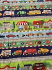 New ListingVintage Handmade Around Town Buildings Cars And More Baby Quilt 47x42 #61