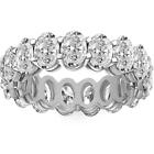 5 1/2CT Oval Diamond Eternity Ring White Yellow Rose Gold or Platinum Lab Grown