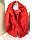 Steve Madden Jacket Wmns Sz M Small Button Up Trench Coat Rain Red Riding Hood