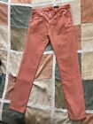 AG the tellis in sulfur burnt orange sueded stretch sateen pants 33 x 34 men NEW