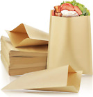 Heatoe 300 Pack Flat Kraft Paper Sandwich Bags, Brown Unbleached Wrap Sheet,Food