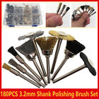 180Pcs Brass Wire Wheel Cup Pen Polishing Mix Brush Set for Dremel Rotary Tool
