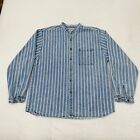 Vintage 90s Wah Maker Blue Denim Long Sleeve Button Up Western Shirt Mens XXL