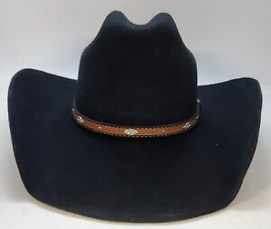 Cody James 3X Black Wool Blend Felt Stud Banded Cowboy Hat Men’s Size 7  1/2