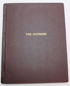 New ListingTHE OUTSIDER / 1940 Radio Script, Based on 1924 Broadway Play by Dorothy Brandon